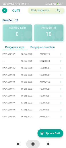 Android application SanQua HRIS screenshort