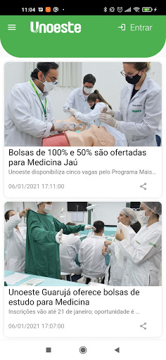 Android application Unoeste screenshort