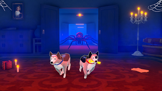 Dogs Horror in Haunted Mansion