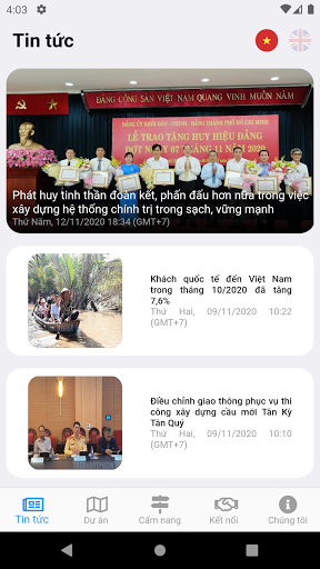 Android application Investment Project in HCMC screenshort