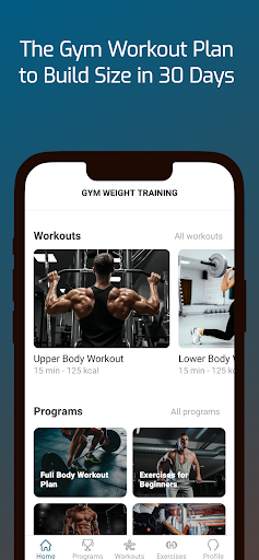 Android application Gym Workouts - Weight Training screenshort