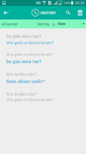 Azerbaijani German Translator Screen 3