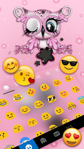 Pretty Pinky Owl Keyboard Them Screen 3
