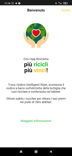 Android application Ricicletta screenshort