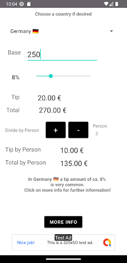 Android application Tip by country screenshort