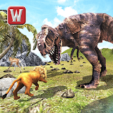 T-Rex Dino & Angry Lion Attack icon