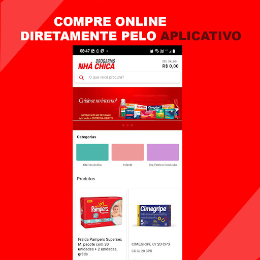 Android application Drogarias Nha Chica screenshort