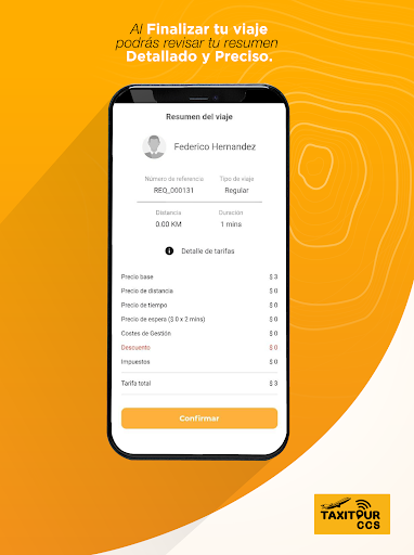 Android application Taxitour CCS screenshort