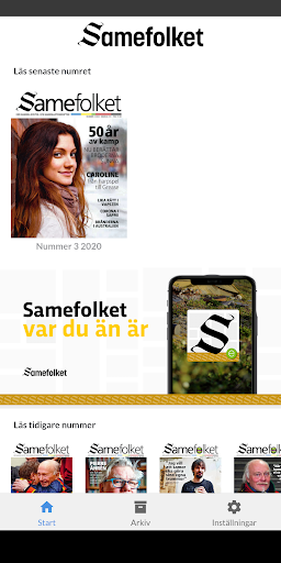 Android application Samefolkets e-tidning screenshort