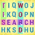 Word Search Glitter Puzzle