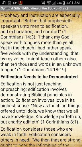 Spiritual Gifts Edification o