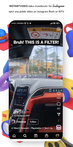 Android application Video downloader for Instagram screenshort