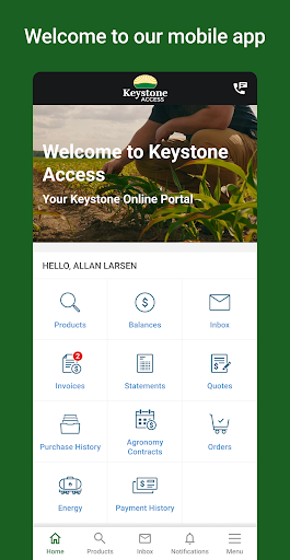 Android application Keystone Access screenshort