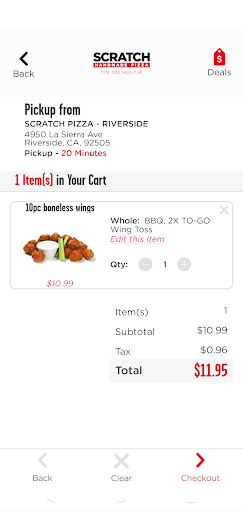 Screenshot of Scratch Pizza