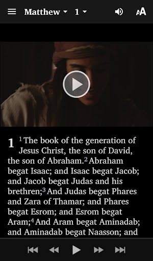 Screenshot of KJV Audio Bible + Gospel Films
