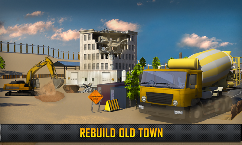 Construction Crane Hill Driver: Cement Truck Games v1.3 APK + Mod [Unlocked] for Android