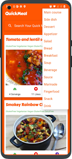QuickMeal Screen 2