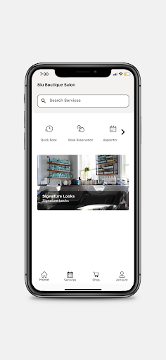 Android application Blu Booking screenshort