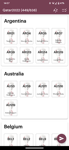 WC Qatar 2022 Panini Stickers Screen 2