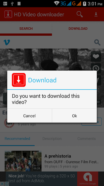 Captura 6 HD Video downloader free android