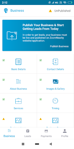 Android application Post Business Classified Ads screenshort