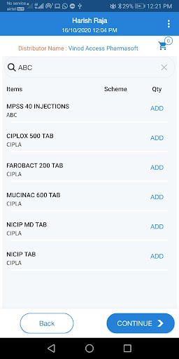 Kireeti Pharmasoft Customer Screen 3