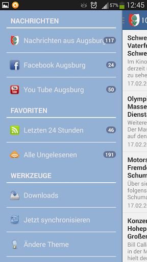 Android application Augsburg screenshort