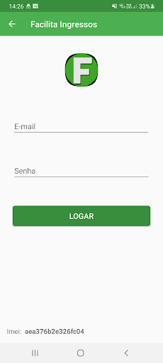 Android application Facilita Ingressos screenshort