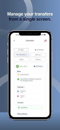 Transfer Hub 360 - Driver Screen 2