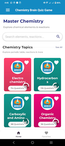Chemistry Brain Quiz Game ekran görüntüsü