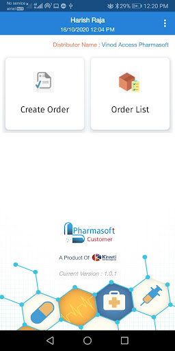 Android application Kireeti Pharmasoft Customer screenshort