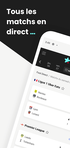 Android application Foot Direct - live score screenshort