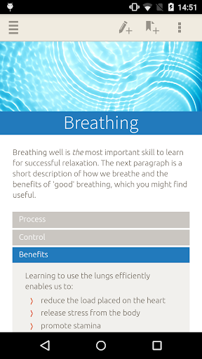 Android application Relaxation screenshort