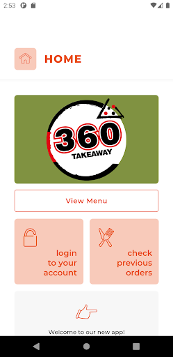 Android application 360 Takeaway screenshort