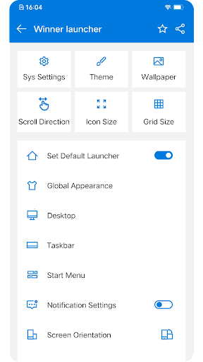 Winner Launcher for Windows UE - Personalization - apps