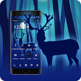Blue Forest Deer Theme icon