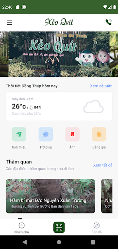 Android application Khu di tích Xẻo Quít screenshort