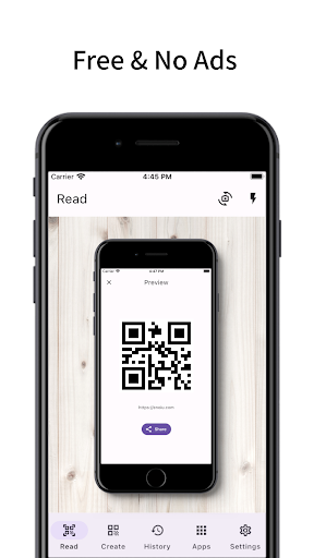 Android application QR: Read & Create screenshort