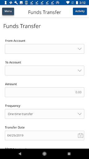 Android application PeoplesBank Cash Management screenshort