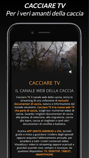 Android application Cacciare TV screenshort