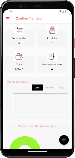 Android application Cantino Vendeur screenshort