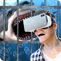 SHARK CAGE DIVING IN VR!  Shark Games in Virtual Reality (HTC VIVE PRO) 