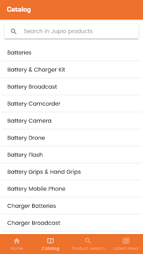 Jupio Product Finder Screen 2