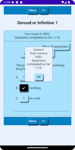Gerund or Infinitive Screen 3