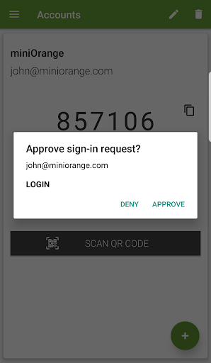 Authenticator Screen 2