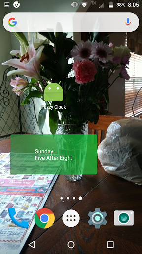 Fuzzy Clock with Widget Screen 2