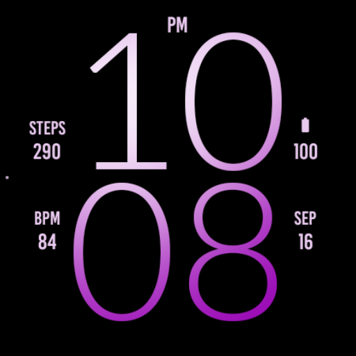 Get Soft Purple Light Watch Face for Android Aso Report