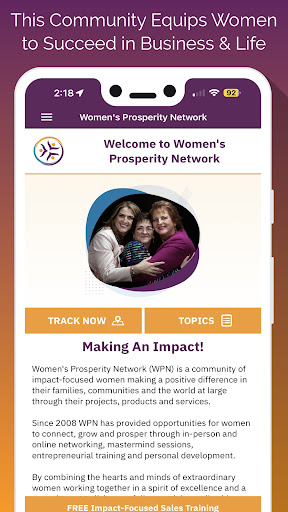 Womens Prosperity Network Screen 2