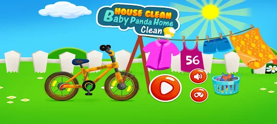 Baby Panda Home Clean Game