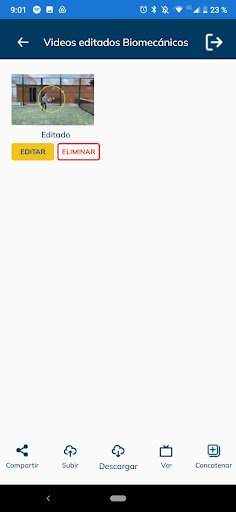Android application Emotion Padel Vídeo Análisis screenshort